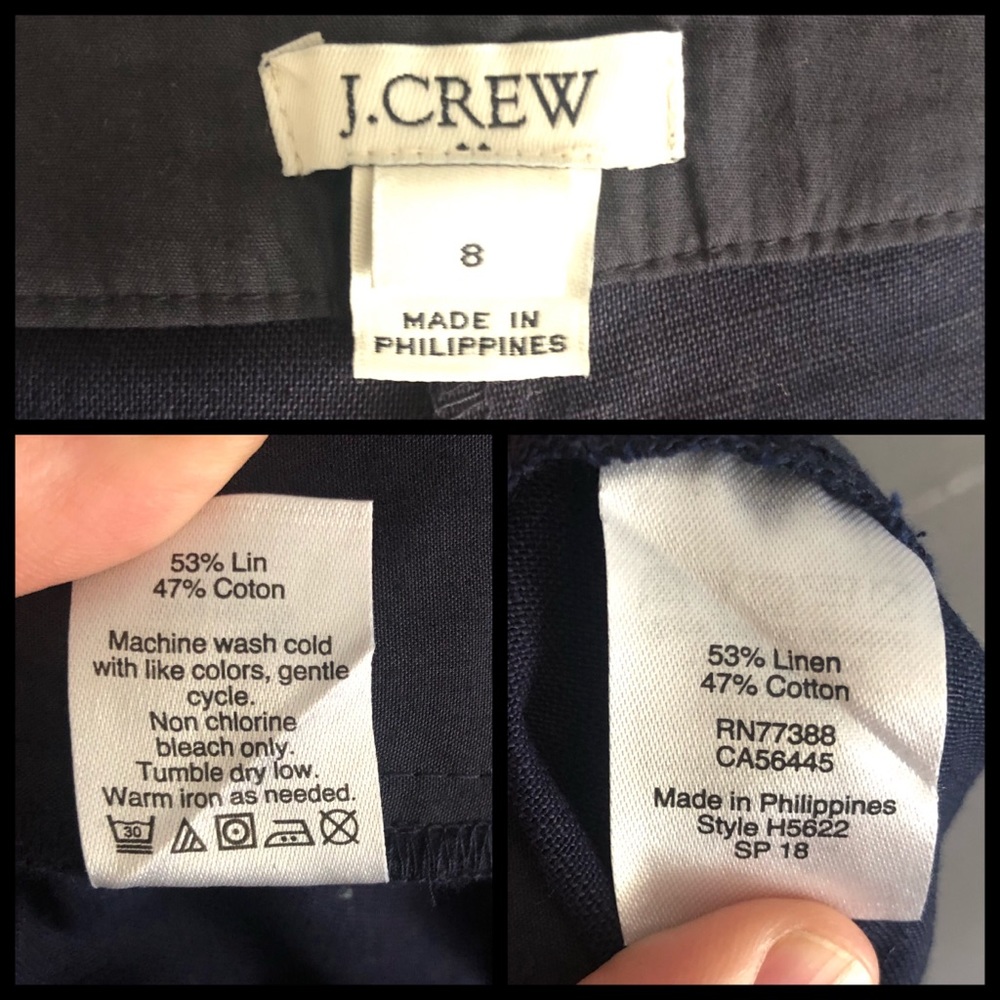 Hi Rise JCrew Linen Shorts with Ruffle Detail - Picture 4 of 5